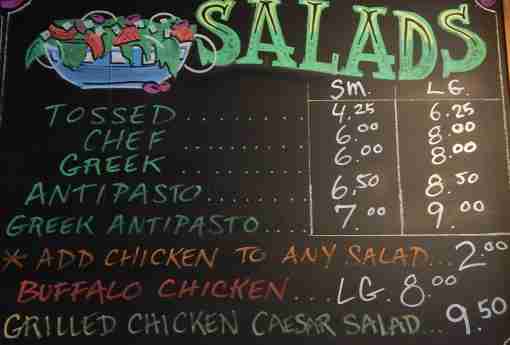 Page 5 of menu, Bennington Pizza Plaza Bennington, VT