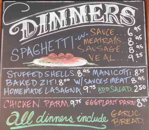 Page 6 of menu, Bennington Pizza Plaza Bennington, VT