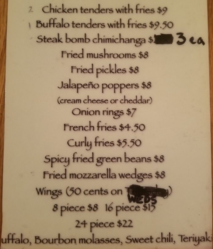 Menu for Donovan's in Bennington, VT