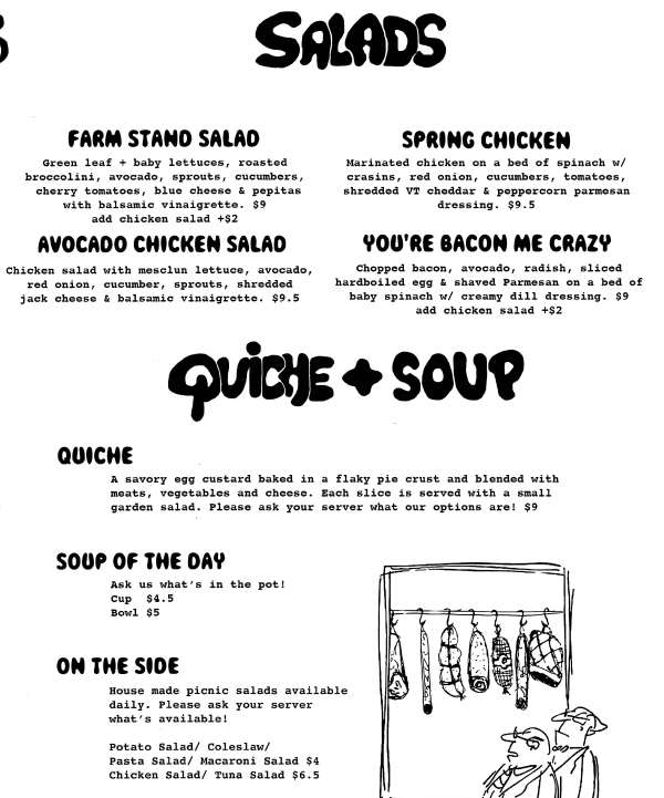 Page 3 of menu, Your Belly's Deli Bennington, VT